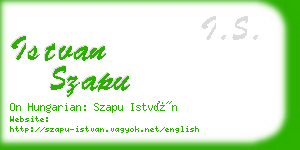 istvan szapu business card